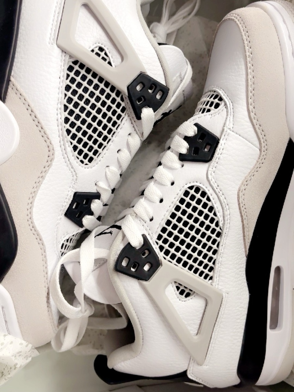 Women’s White and Black Retro Athletic Sneakers